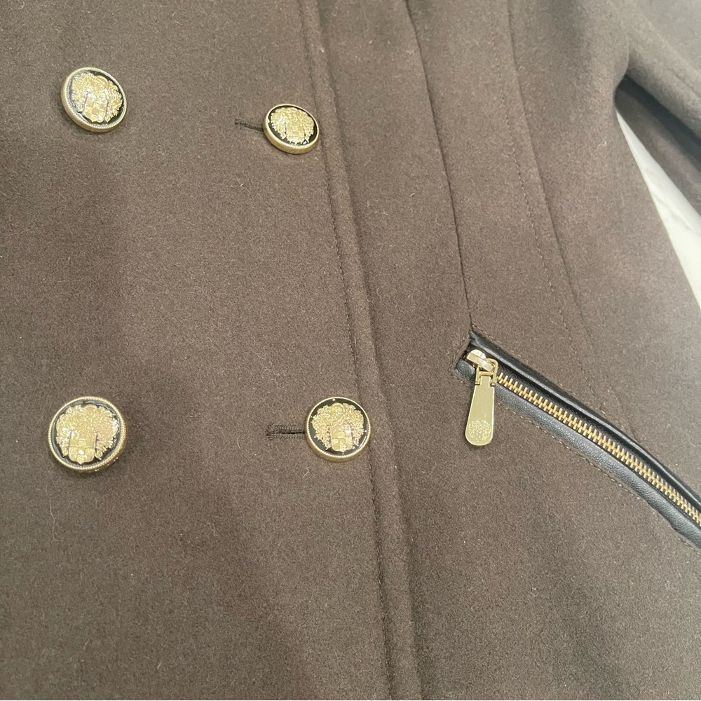 Vince Camuto double breasted dark green pea coat - Picture 10 of 16